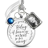 Gutsy Goodness Memorial Wedding Bouquet Charm I Know You'd Be Here Today If Heaven Silvertone Bridal Pendant Jewelry Photo Frame