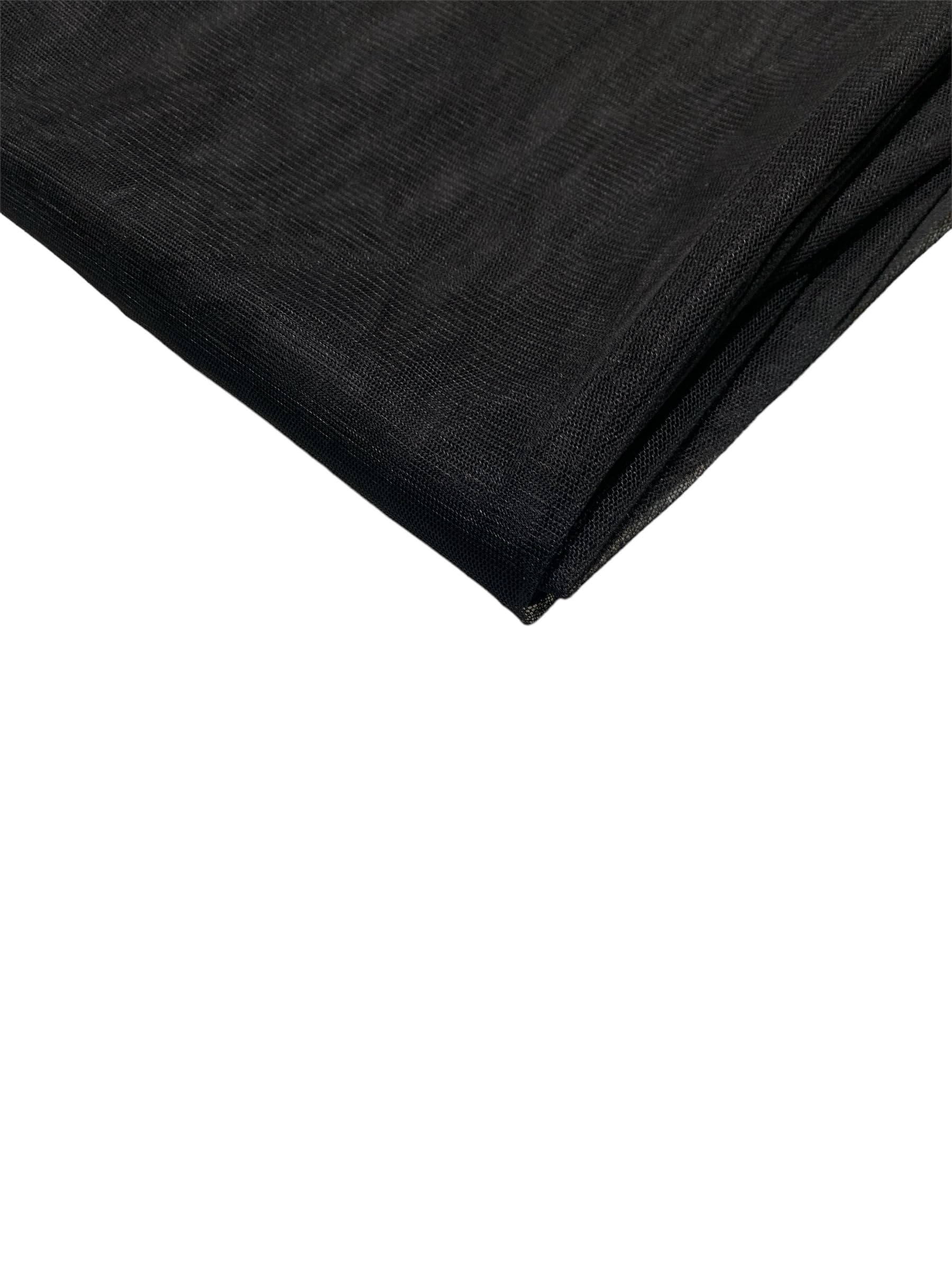 Novato Textiles Premium Dress Net Fabric Mesh Bridal Dress Fabric Nylon Material pre Cut Fabric (Black, 3 Meter)