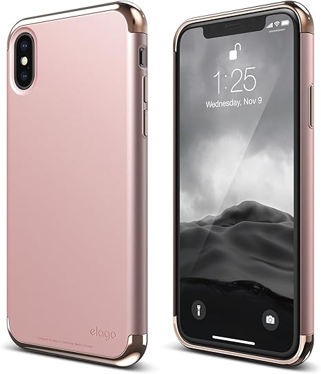 Amazon Com Elago Iphone 8 Case Empire Case Dual Toned Style Minimalistic True Fit For Iphone 8 Rose Gold Black