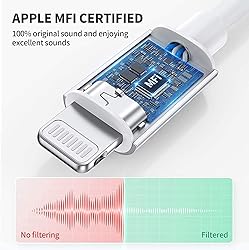 Lightning to 3.5 mm Headphone Jack Adapter, [Apple