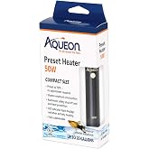 Aqueon Aquarium Fish Tank Heater, Preset, Up to 20 Gallons, 50 Watts | 20 gallon aquarium heater, fully submersible with auto shut-off, preset 78&Acirc;&deg; and shatter-resistant quartz glass