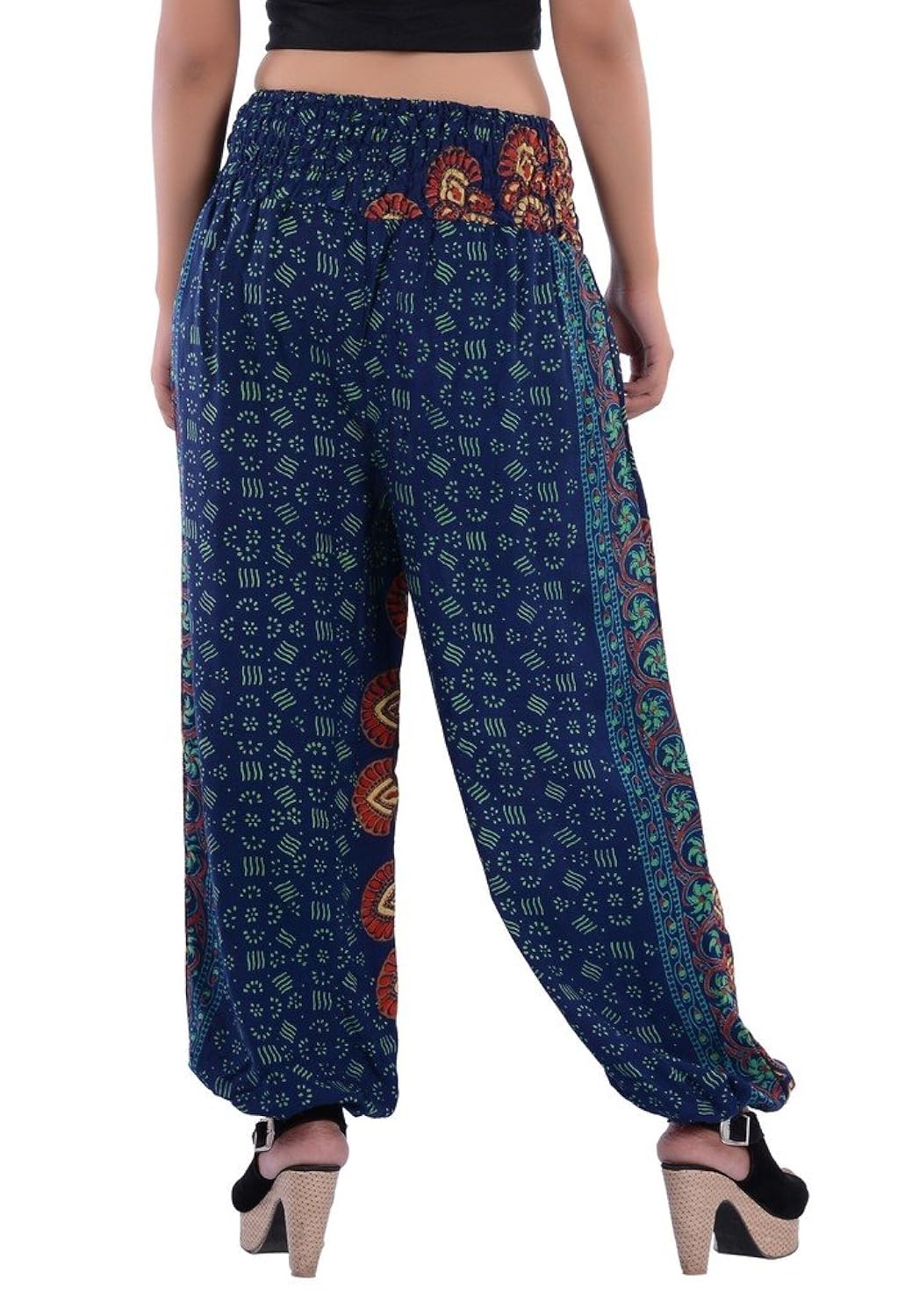 indi bargain rayon rajasthani mandala hand block printed harem trouser