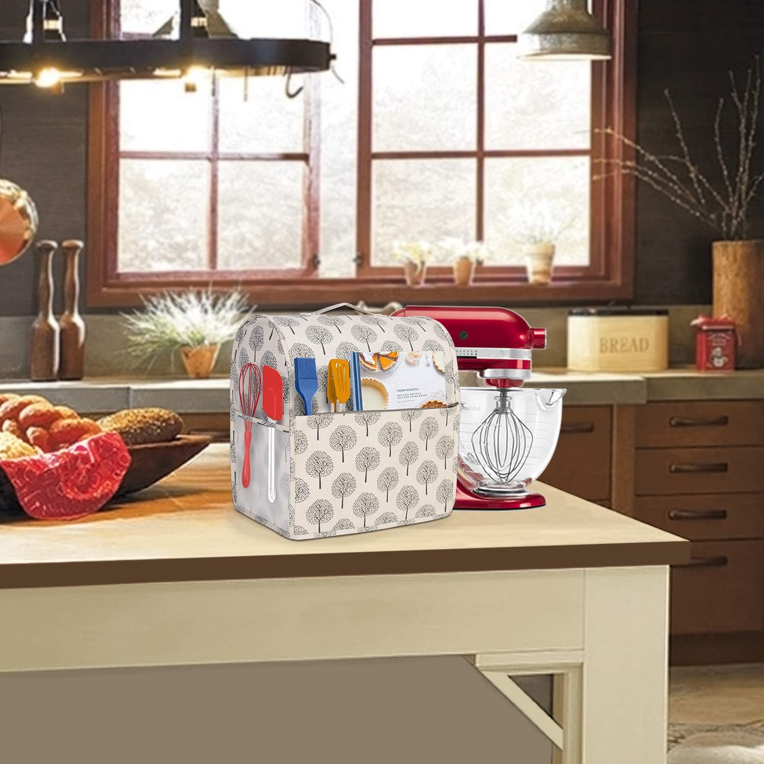 Yarwo Stand Mixer Cover Protective Dust Cover with Top Handle and