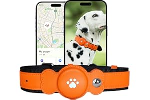 MEIDELI GPS Tracker for Dogs, Waterproof Location Pet Tracking Collar GPS Activity Monitor for Dogs(Only iOS), Real-Time GPS Tracking Pet Collar Device for Small Medium Large Dogs, No Monthly Fee (Orange)