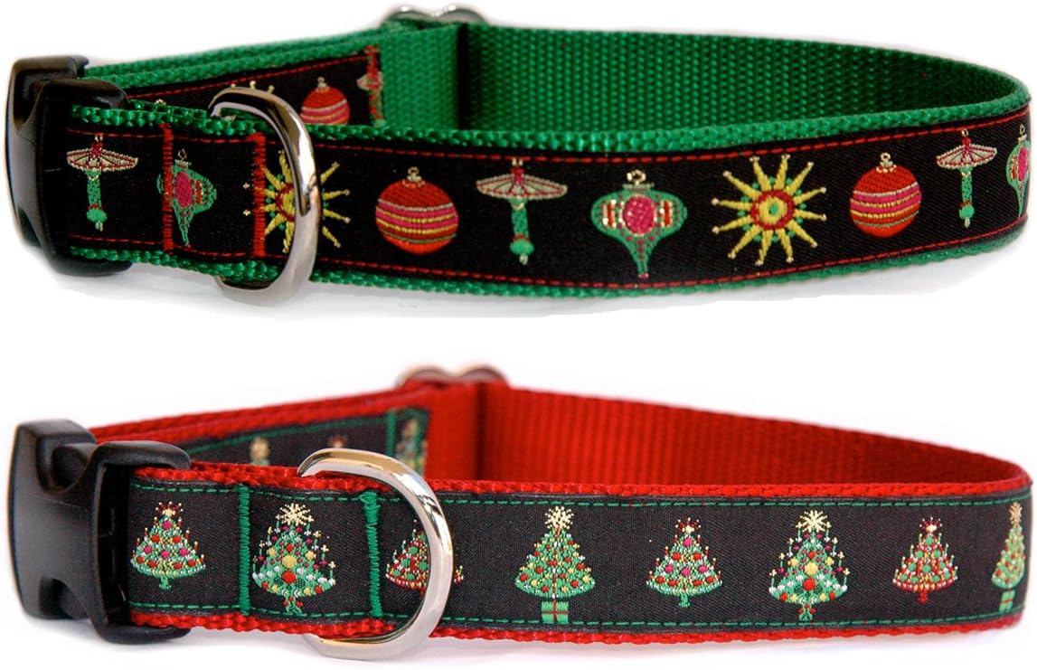 Holiday Dog Collar Cute X'Mas Tree or Ornament 1" Wide