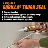 Gorilla 1144110 All Conditions Sealant Silicone Clear 295ml Fast Set Mould view 5