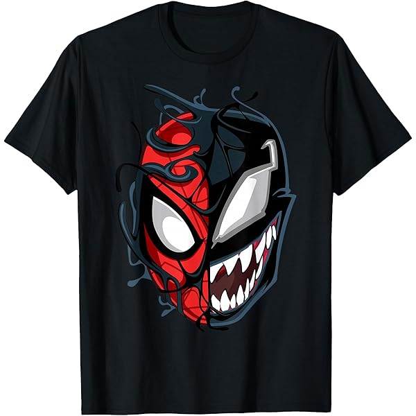 Spider-Man Vs The Symbiotes Venom And Carnage Comics Grey Graphic Tee Men's Adult T-Shirt (Small - Foto 2