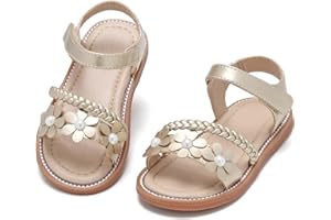 Kolan Toddler Little Girl Sandals Kids Summer Flat Sandals Dress Sandals Shoes
