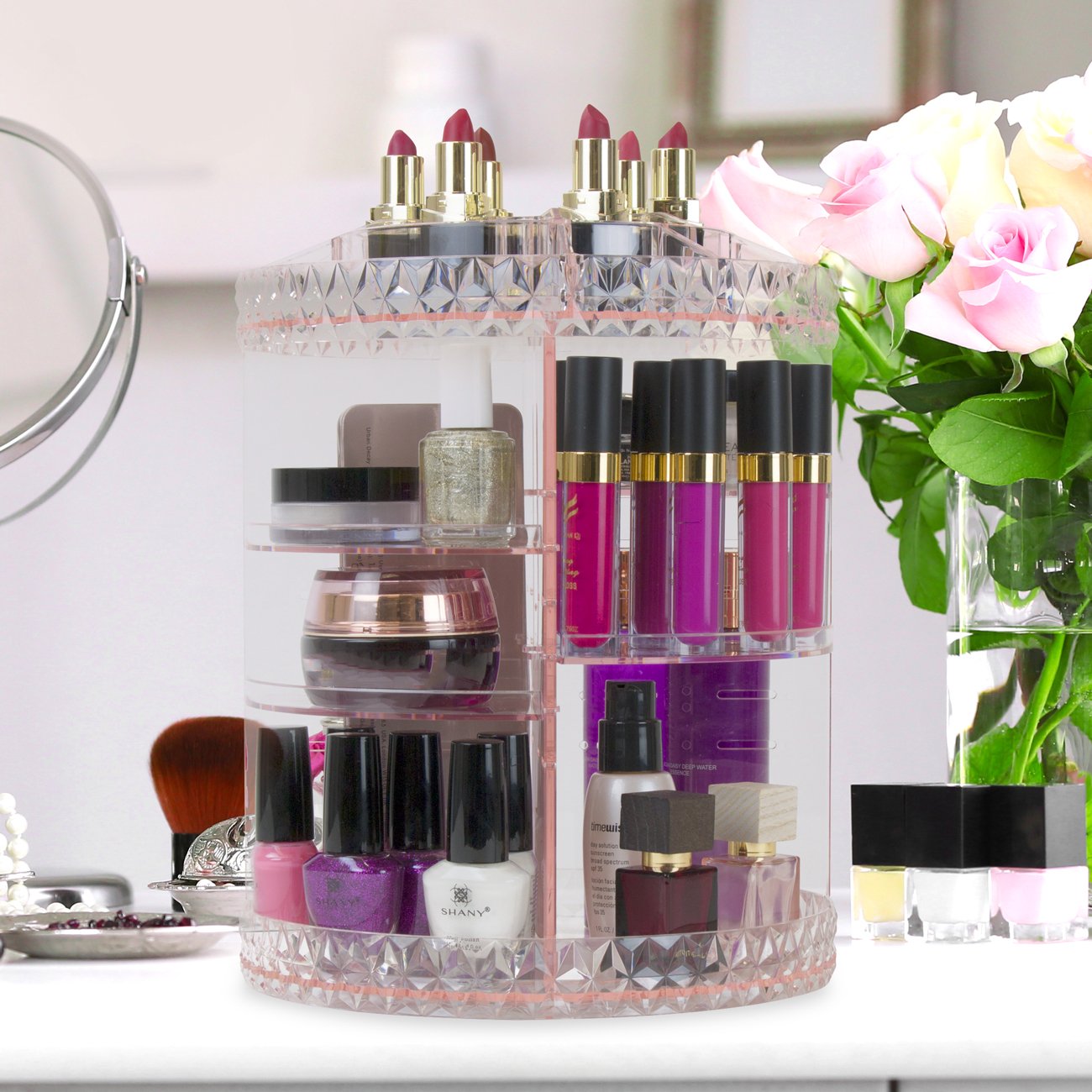 Sorbus Rotating Makeup Organizer, 360° Rotating Adjustable Carousel