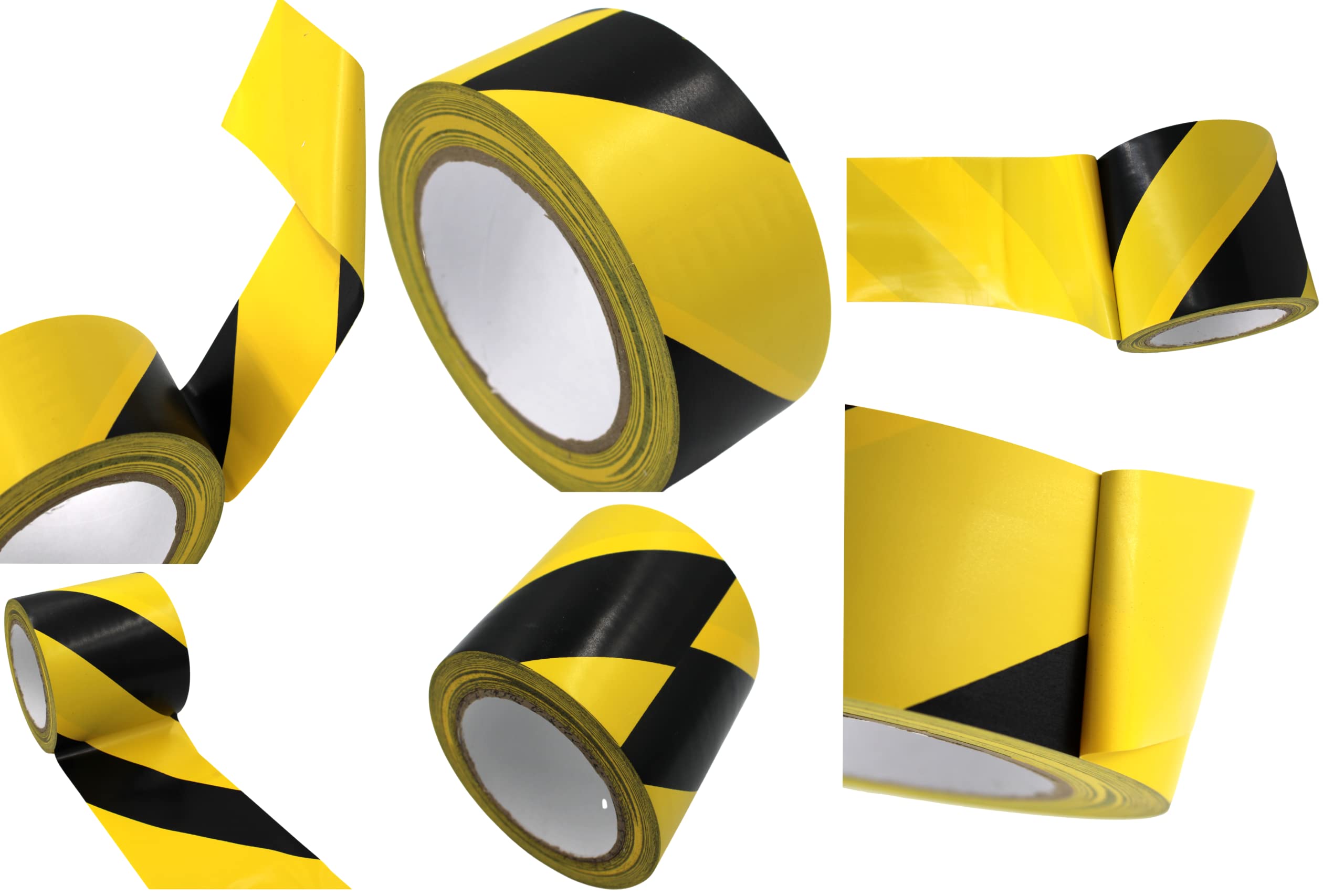 HOORAY I FOUND IT Hazard Tape,Warning Black Yellow 70mmx33m Warning Tape Heavy Duty Easy to Tear by Hand Strong AdhesiveFloor Marking&Barrier.