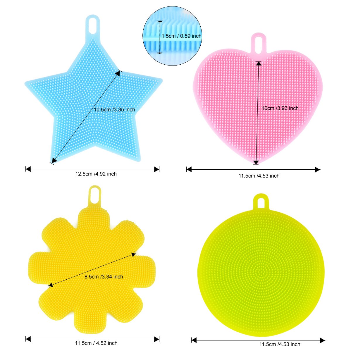 Éponge Silicone Brosse Anti-bactérienne Non Stick Brosse Éponge de Cuisine Nettoyeur de Légumes aux Fruits pour Cuisine Vaisselle à laver Nettoyage