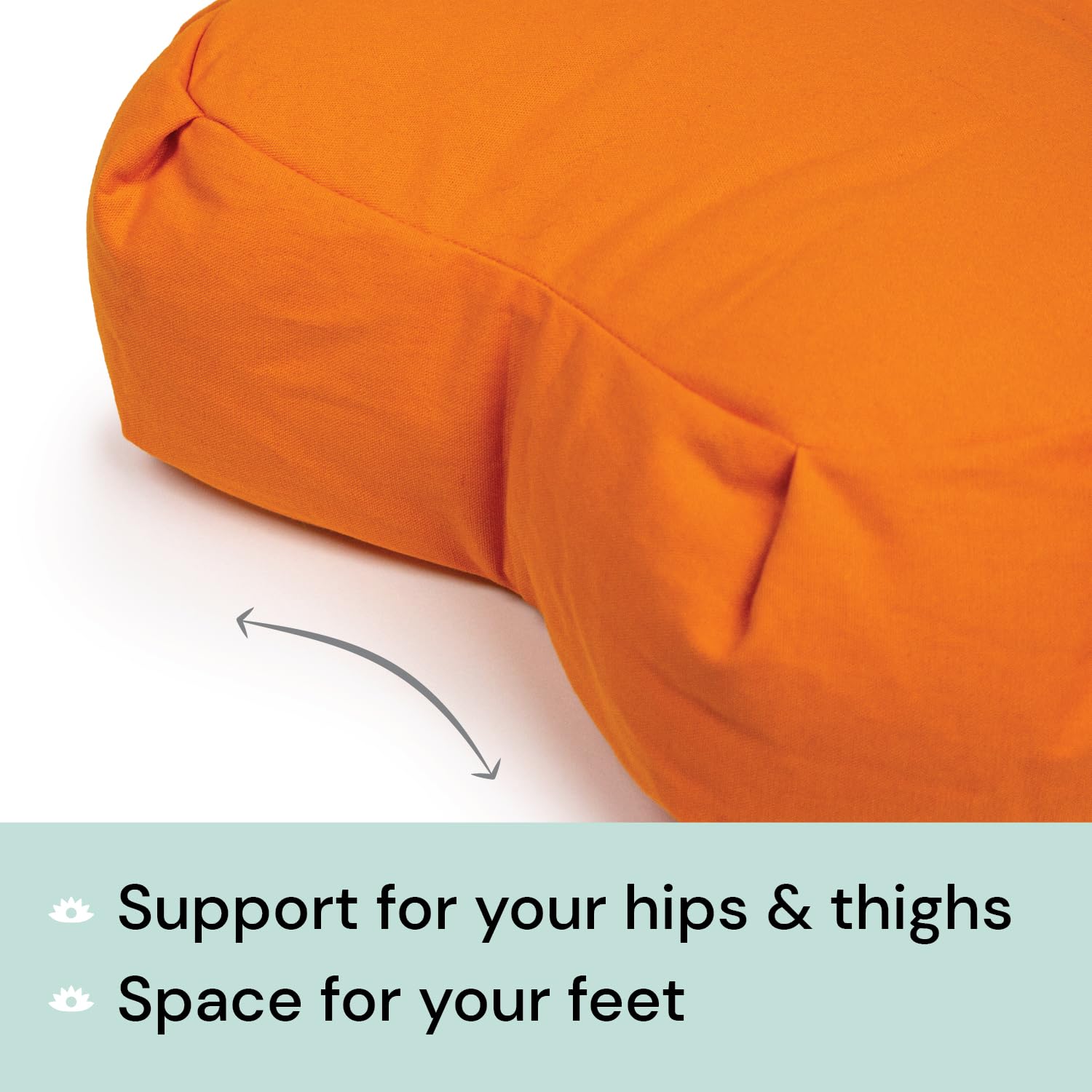 Waterglider International Meditation Cushion (Plum) Crescent, Buckwheat Husk Filled, Floor Pillow or Cushions, Yoga Seat, Zafu, Made in The USA - Image 2