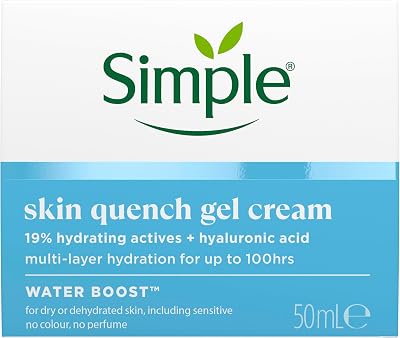 Simple Water Boost Skin Quench Gel Cream 50 ml Hydrating Actives Hyaluronic