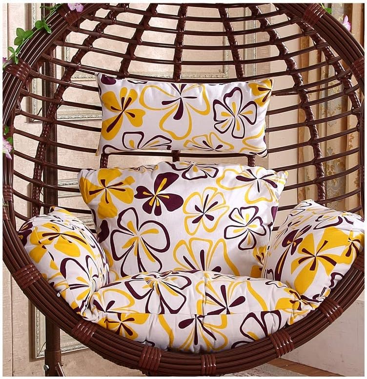 Thick Padded Bed Recliner Relaxer Chair Seat Cove Swing Basket Cushion，furniture Outdoor Patio Wicker Hanging Basket Swing Chair Tear Drop Egg Chair With Cushion And Stand,red