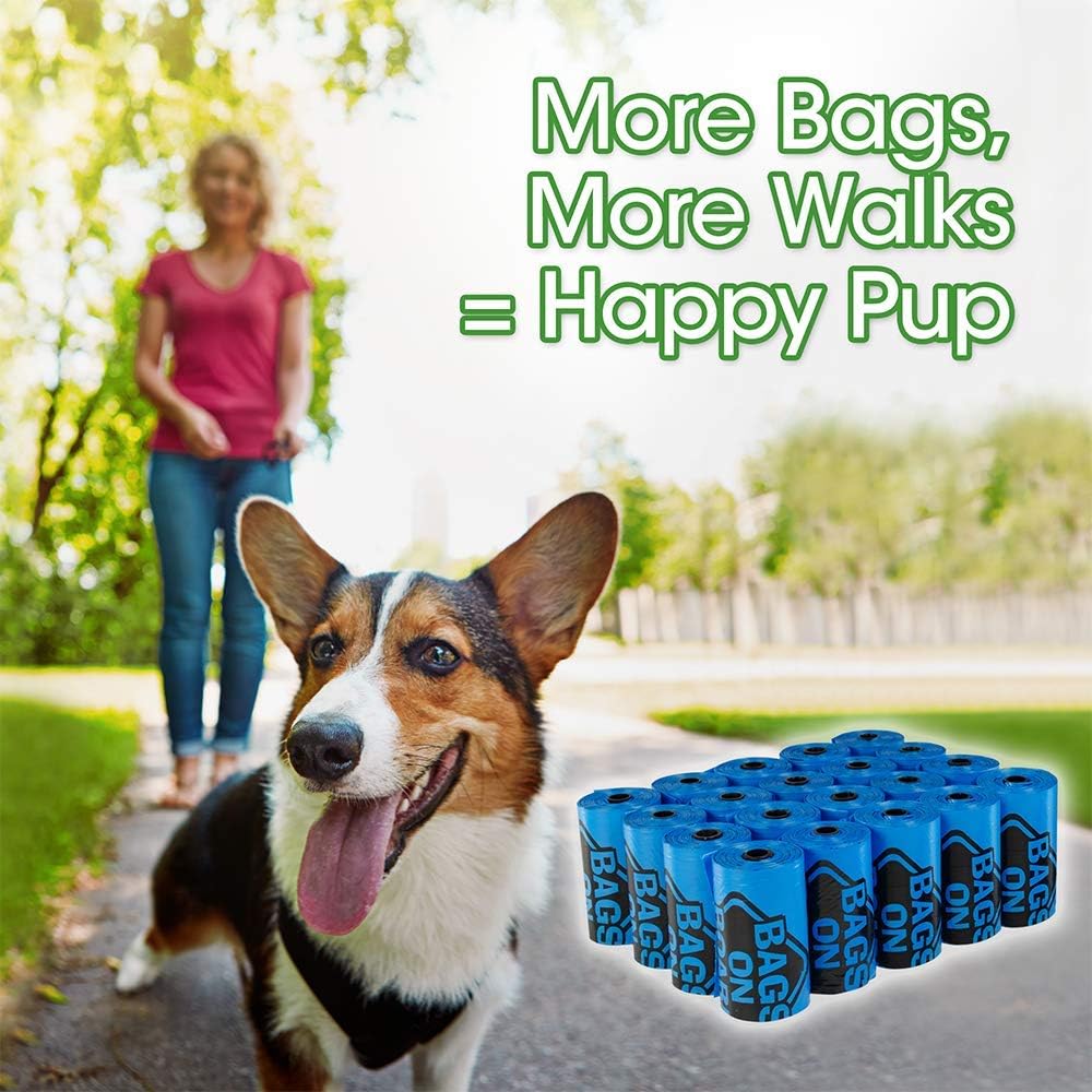 Bags On Board Dog Poop Bags | Strong, Leak Proof Dog Waste Bags | 9 x14 Inches, 315 Blue Bags : Pet Waste Bags : Pet Supplies