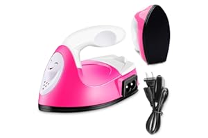 MYCRITEE Mini Iron for Crafting 2.3" x 3.9" – Cute Mini Craft Iron for Patches, Sewing, Quilting with Quick Heat-Up Ceramic Plate & 59" Cord – Designed for Ironing Patches, Bling, and Small Craft Projects