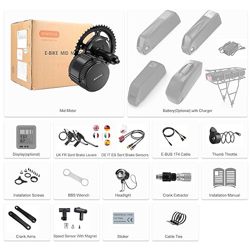 Electric Bike Motor Kit Bafang Amazon E-Bike Conversion Kit 36V