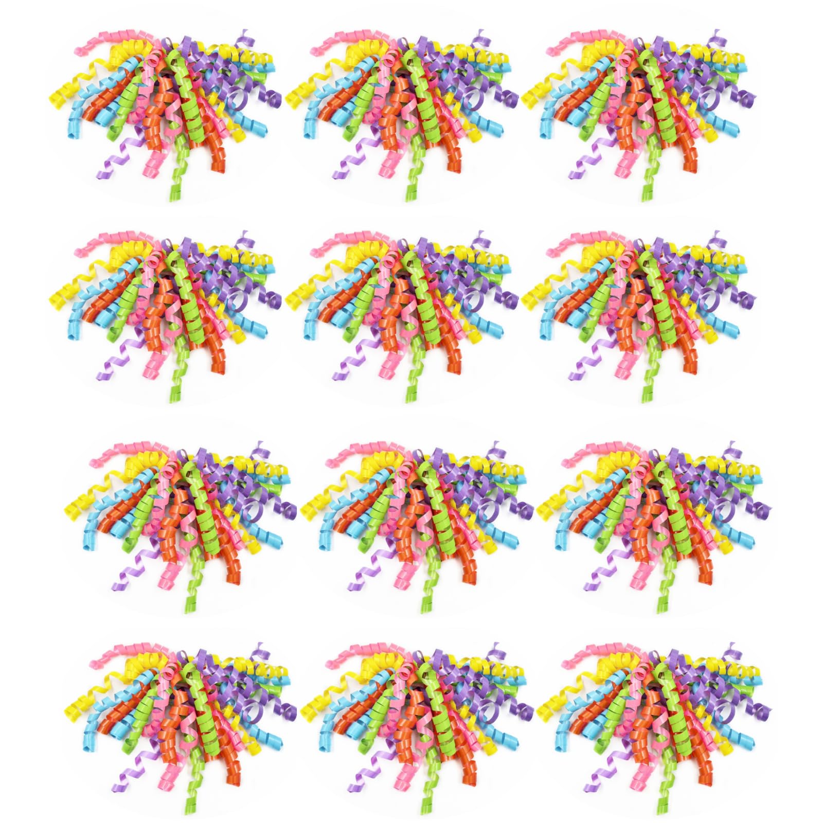Photo 1 of 12pcs Self Adhesive Curly Bows for Gift Wrapping, Assorted Colors Satin Ribbon Bows for Present Boxes, Birthday, Christmas, Wedding Decorations