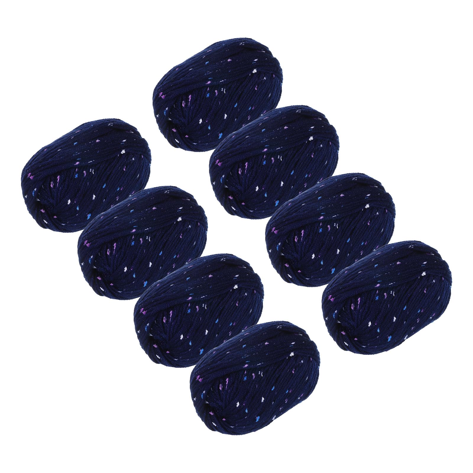 uxcell Crochet Yarn Skeins, 400g/14oz (8 Pack of 50g) Soft Crochet Yarns Cotton Yarn for Knitting and Crocheting Craft Project, Navy Blue
