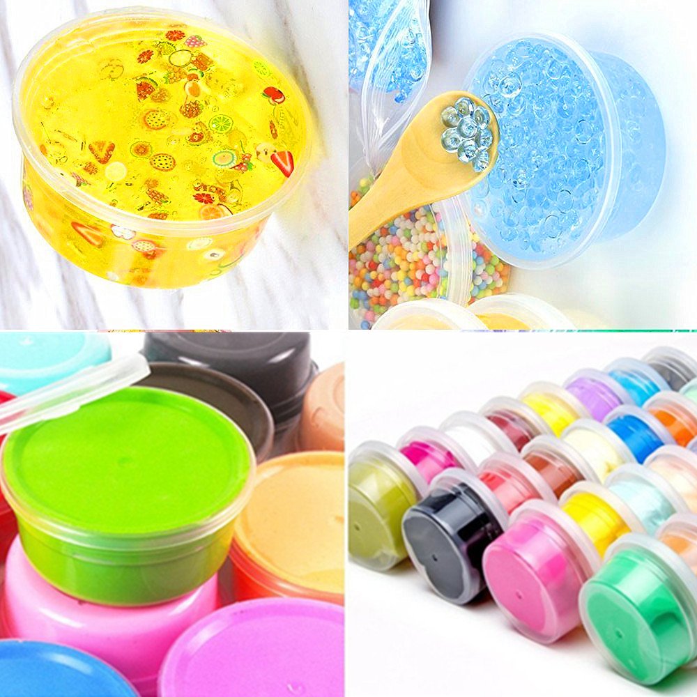 Slime Storage Jars - 15 Pack Foam Ball Storage Containers with Lids for All Your Glue Putty Making