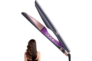 LANDOT 2-in-1 Hair Straightener and Curler - Twist Flat Curling Iron with Floating Plates Create Salon Waves, Curls & Straigh