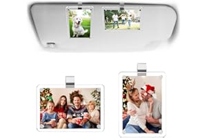GoHere Gift for Boyfriend Husband Dad Car Decorations Interior Picture Holder, Car Visor Photo Clip Magnetic Frame Christmas Personalized Photo Gifts Cute Car Decor Accessories 3.5 x 2.4 inch (2 PCS)