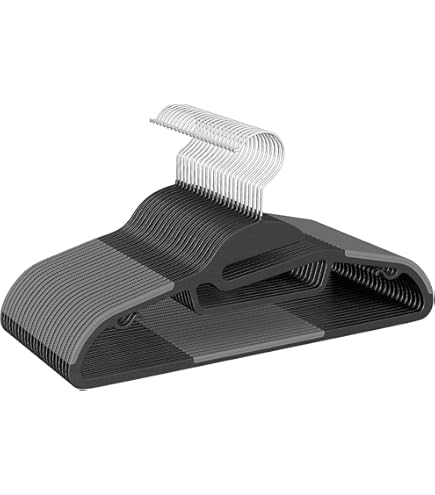 Amazon.com: ZOBER Rubber Coated Plastic Hangers (20 Pk) Non