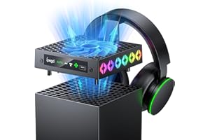 Cooling Fan for Xbox Series X, YUANHOT Auto Mode Cooling System for Xbox Series X Accessories with 9 Colorful RGB Lights, Coo