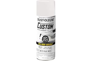 Rust-Oleum 352721 Automotive Custom Lacquer Spray Paint, 11 oz, Matte Pearl White
