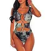 Sovoyontee Women's Sexy One Piece Swimsuits Cheeky Bikini Bathing Suit