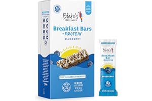 Blake's Seed Based Breakfast Bars with Protein — Blueberry (24 Count), 5g Clean Plant-Based Protein, Gluten Free, Nut Free, Dairy Free & Vegan, Healthy Snacks for Kids or Adults, School Safe