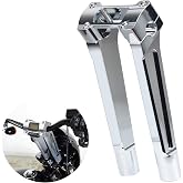 Sresk 1 inch Clamp Round Motorcycle Handlebar Risers 10 inch Tall | for Harley Sportster, Dyna, M8 Softail Street Bob Lowrider ST 2018-2022, Handle Bar Riser Extension(Chrome)