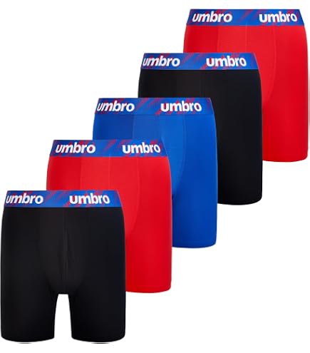 下着・アンダーウェア UMBX-SHAWNFIVEPACK-RG BOXER-SHORTS M Umbro Men's Boxer UMB/1/BCX5 Shorts, Class1, Medium at Amazon