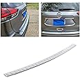 ECOTRIC Rear Bumper Guard Cover Pad Compatible with 2014-2020 Nissan Rogue 999T6-G2000 999T6G2000 999B1G500A 999B1-G500A Rear Bumper Tailgate Trim Molding Cover Panel Protector Chrome