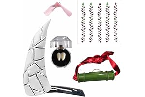 TUGIA Kamado Nezuko Cosplay Horn With Tattoo Anime Cosplay Teeth Costume Props Accessories (black and white)
