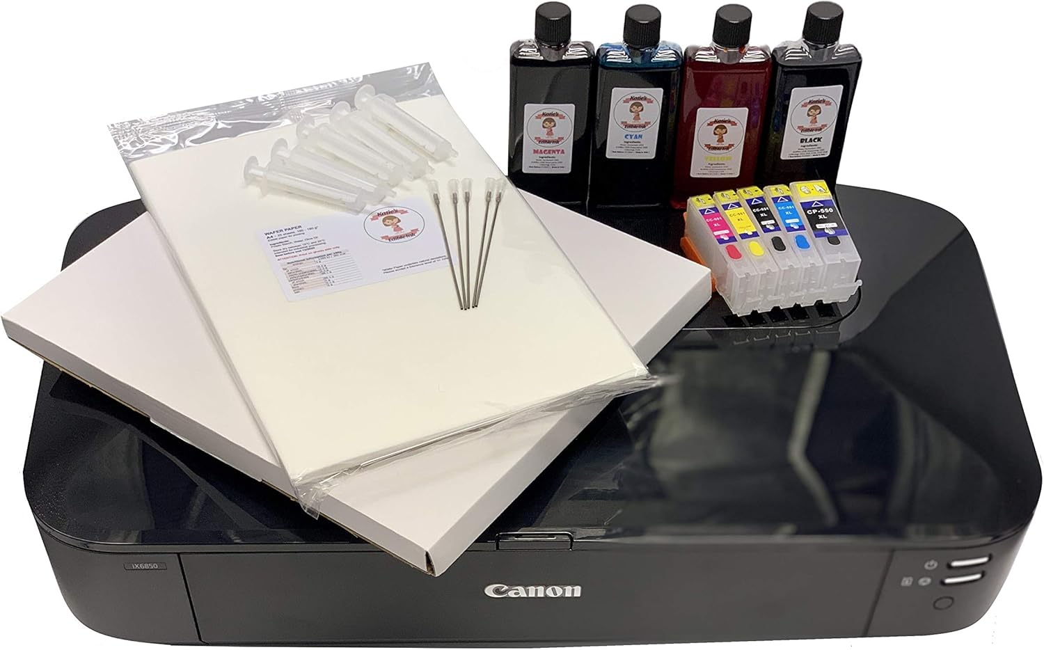 Katie's Edible Ink A3 Printer Kit Edible Ink Cartridges Compatible