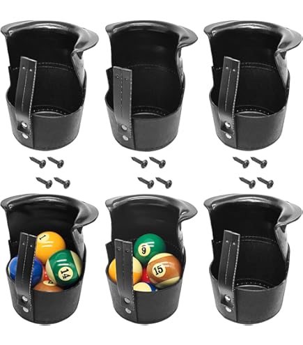 Fringe & Shield Leather Pool Table Pockets | Presidential Billiards - View #3