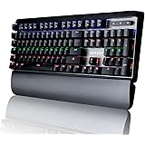 GEEZER Mechanical Keyboard USB Wired Gaming Keyboard with Multi-colour Backlit Used for Games and Office (Black)
