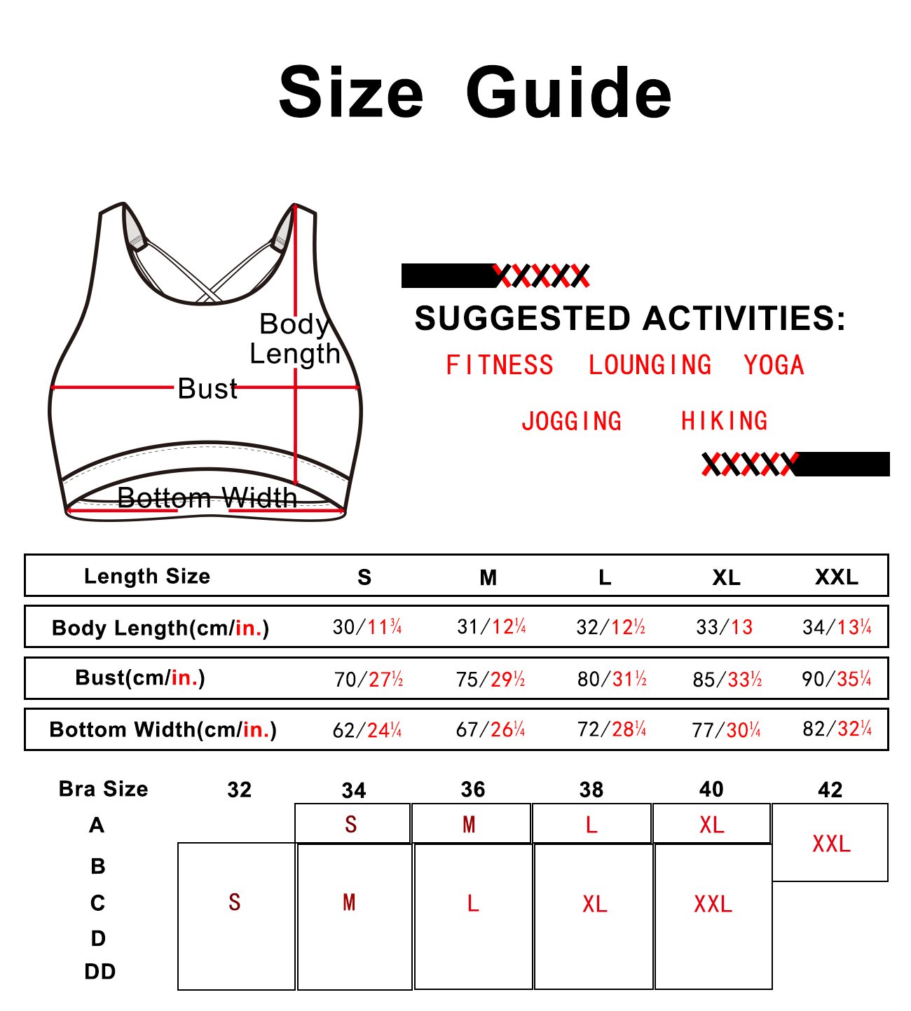 icyzone Women\'s Activewear Yoga Clothes Strappy Crisscross Printed Sports Bras (L, Plume)