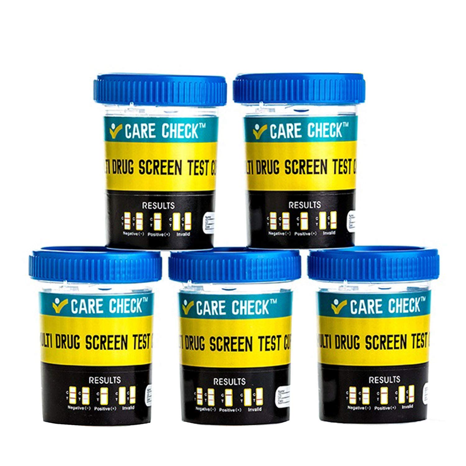 Care Check Sterile 14 Panel Multi Drug Screen Test Urine Sample Collection Cups, (AMP, BAR, BZO