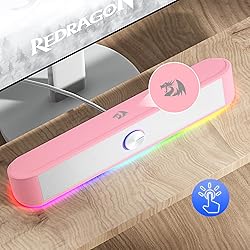 Redragon GS560 RGB Desktop Soundbar, 2.0 Channel