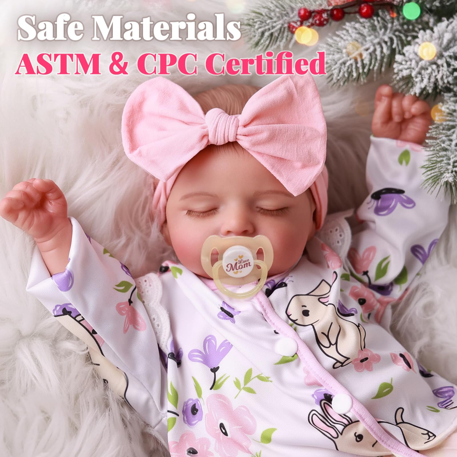 BABESIDE Lifelike Reborn Baby Dolls Girl - 20 Inch Realistic Newborn Baby Dolls with Poseable Body, Real Life Baby Dolls with Accessories for 3+ Year Old Girls Gifts, Pretend Play, Collection