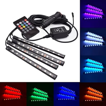 Amazon Kentana Rgb Led 点灯 防水 Ledライト Ledテープ フルカラー テープライト 車 ドレスアップ フットランプsmd5050 12v 高輝度 シガーソケット セット Ledテープ 車 バイク
