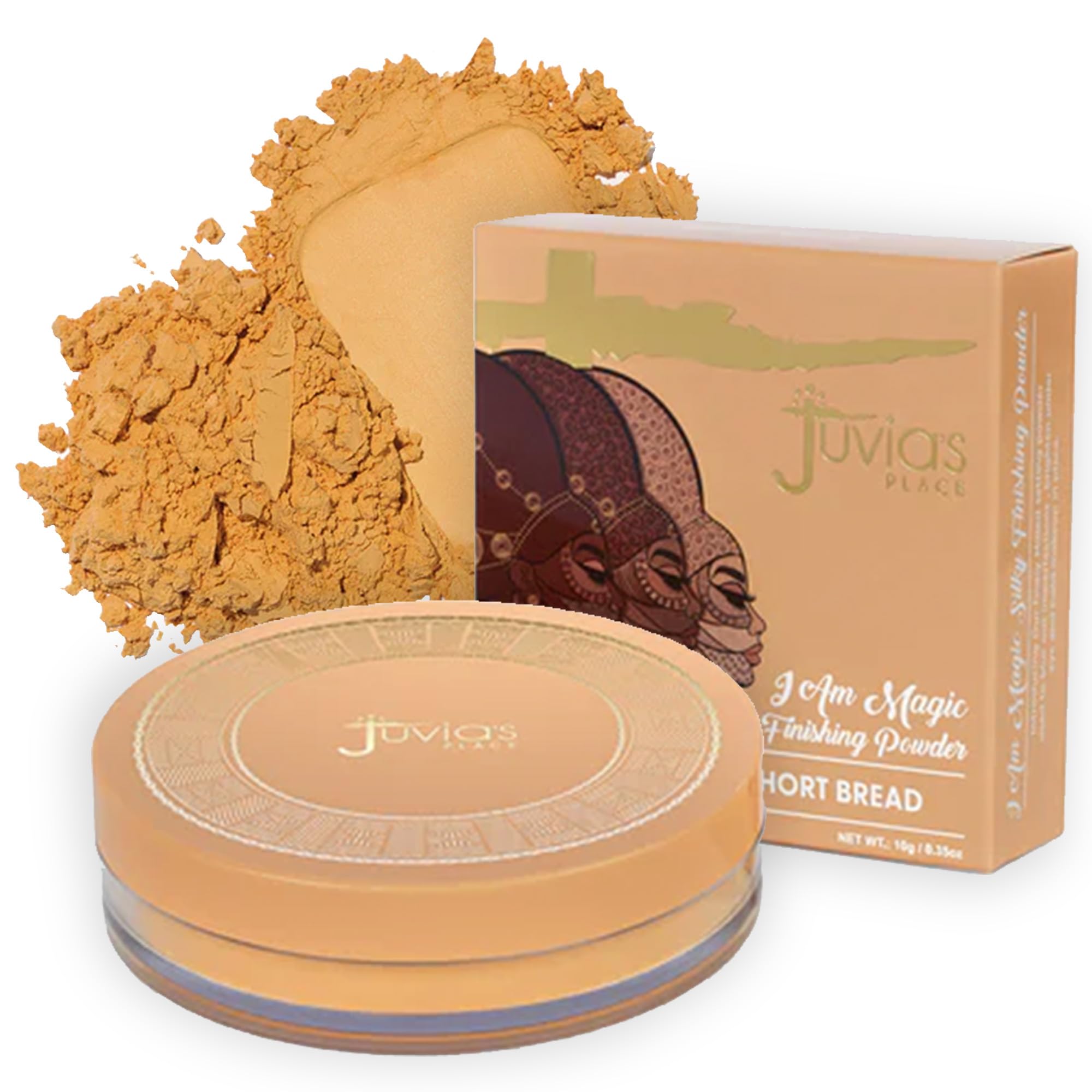 Photo 1 of Juvia's Place I Am Magic Silky Finishing Powder - Short Bread – Lightweight Loose Face Powder for Women, Makeup for Under Eye & Face - Talc & Paraben Free - Flawless Matte Finish for Everyday Use