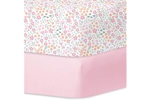 Little Grape Land Crib Sheets for Baby Boys Girls 2 Pack, Soft and Breathable Baby Crib Sheets 52"x28", Crib Mattress Sheet N