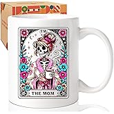 Funny Skeleton Mom Ceramic Mug - 11 oz Gothic Coffee Cup for Witchy Mothers Day, Spooky Gift for Tarot Lovers, Sister & Best Friend (Halloween/Birthday) -3