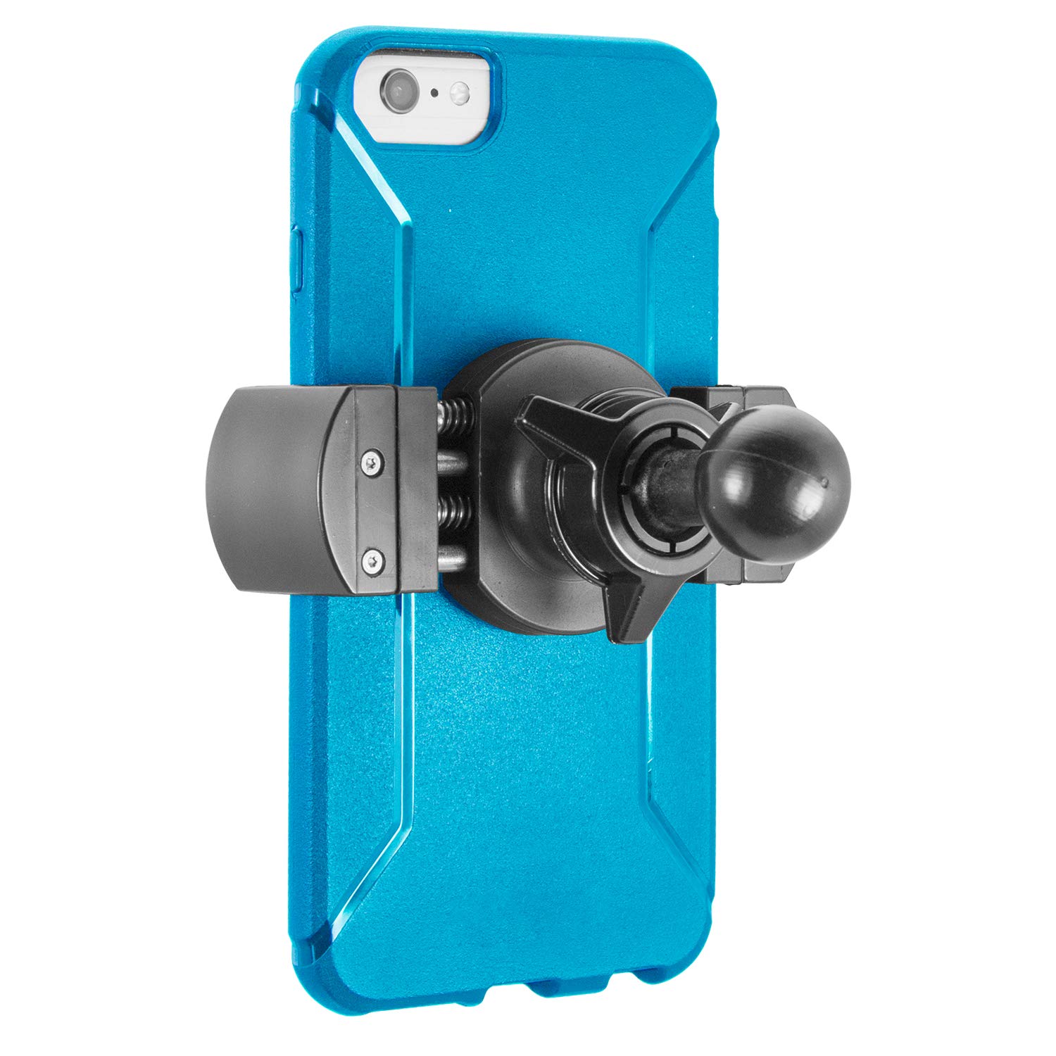 iBolt Roadvise XL Holder w/ 25mm / 1-inch Ball for for All Industry Standard 1 inch / 25 mm mounts- Works w/Smartphones, Midsize Tablets, Nintendo Switch from 2.75 inches to 5 inches Wide