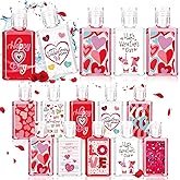 Piuaeue 50 Pcs Valentines Mini Hand Sanitizer Bulk Valentine's Gift Favors Small Hand Soap for Guest 1fl Oz Travel Size Hand Soap Gift for Valentine Party Supplies