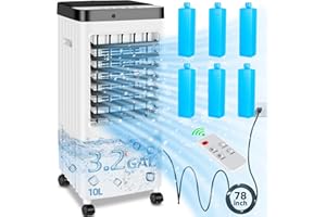 OKOIUM Portable Air Conditioners,3 IN 1 Room Air Conditioners,Swamp Cooler with 3.2 Gal Water Tank,Ac Unit wiith Timer,3 Speeds,70° Oscillation,Air Cooler for Room Kitchen Bedroom(2024 Upgraded)