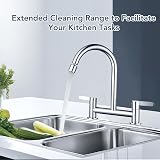 Peppermint 2 Hole Kitchen Mixer Tap 360° Swivel 180mm Deck Mounted Chrome view 2